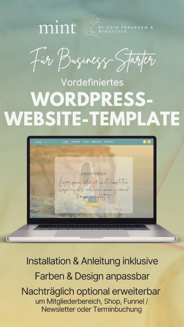 In den letzten Jahren habe ich individuelle Webdesigns für viele wunderbare Frauen kreiert. In jedes Werk fließt so viel Energie, Zeit, Herzblut und Liebe zum Detail, um für jede Kundin etwas Besonderes zu erschaffen und gleichzeitig ihre Zielgruppe zu begeistern.

Das geht aber nur, wenn Du vorher Deine Hausaufgaben für Dein #Business gemacht hast und auf diese Fragen klare Antworten hast: Wer bist Du? Was bietest Du? Für wen? Wer ist Deine #Zielgruppe - wie ticken sie? Was bewegt sie? Wo sind sie unterwegs? Was wünschen sie sich? Was hält sie nachts wach? Und welche Lösungen kannst Du bieten?

Ein komplett individuelles #Webdesign ist natürlich die Königinnenklasse, aber nicht für alle direkt am Anfang umsetzbar. Muss es auch nicht. Wenn Du Dir Deiner #Positionierung und Zielgruppe klar bist, kann auch ein fertiges Website-Template genau so gut funktionieren.

Sarah und Jenni von @deinfrauraum.de und ich haben unsere Stärken gebündelt und ein Angebot für Business-Starterinnen kreiert, das jeder von ihnen genau das gibt, was sie gerade braucht. Einfach "nur" eine #Website mit einem ansprechenden Design, das sie beliebig anpassen können, andere haben bereits die ersten Kurse und brauchen Shop und #Mitgliederbereich, um diese direkt anbieten zu können, andere möchten ihr Freebie über einen #Funnel vermarkten und Kontakte sammeln oder Zeit durch eine automatisierte Terminbuchung sparen. Mit uns ist jede Kombination möglich und (weil wir so fleißig für Euch vorgearbeitet haben) auch schnell umsetzbar. 

Und wir lassen Dich danach nicht im Stich - Du lernst, wie Du Deine Website auch allein bearbeiten kannst. 

Wir sehen, dass wir damit einen Nerv treffen, denn gerade in den letzten Tagen haben sich wieder 2 selbstständige Frauen für unsere Templates und passende Add-ons entschieden.❤

Vorgeschmack gefällig? Vielleicht ist #WordPress-#Template "mint" was für Dich und Deine #Kunden. Starke, frische Farben und klares und dennoch emotionales Design. Alles nach Deinen Vorstellungen anpassbar. Für mehr Infos hau "mint" in die Kommentare oder PN. 

Oder wie lange willst Du noch an Deiner Website selbst rumbasteln?
*
#gründerinnen #frauenbusiness #gründung #sichtbarkeit