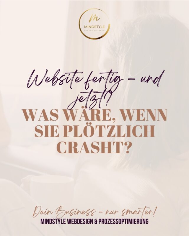 Deine Website? Läuft! 
Aber wie lange noch? 
Schon mal drüber nachgedacht, was wäre, wenn sie von heute auf morgen crasht oder gehackt wird? 
Von wann ist Dein letztes Backup? Hast Du Deine Updates im Griff?

Wenn Du Deine WordPress-Website einfach nur nutzen willst, aber keine Lust auf das technische Gedöns im Hintergrund hast: Die Lösung heißt nicht, das Risiko durch Hacker, Bots & Co. einfach wegzuignorieren, sondern AUSLAGERN!

Ich kümmere mich um Deine Technik – Du Dich um Dein Business!

Hi, ich bin Sandra – Website-Fee & Prozess-Nerd, damit DU mehr Zeit fürs Wesentliche hast!
Wenn Du Deine Website nicht nur schön, sondern auch smart haben möchtest, nur so semi-gut in Technik bist und Sichtbarkeit, Marketing, Technik und Deine Kunden unter einen Hut bekommen möchtest, ohne durchzudrehen, follow me!
⠀
👉 Hier teile ich meinen Content rund um:
Webdesign • WordPress • Brand Design • Wartung • Funnel • Automatisierung • Webshops • Mitgliederbereiche • KI • Prozessoptimierung • Business Real Talk und wie Du das Meiste aus Deiner Zeit raus holst, ohne an echter Verbindung zu verlieren.
⠀
💬 Lost in Sachen Technik und Du möchtest die Wartung Deiner WordPress-Seite auslagern? Schreib mir „Wartung“ in die Kommentare, wenn Du mehr Infos dazu möchtest.
⠀
#mindstyle #webdesign #branddesign #webtemplates #automatisierung #prozessoptimierung #businessskalieren #ki #websitewartung #technischewartung #technikauslagern #onlinebusiness
#wordpresswartung #websitepflege #websitesicherheit #zeitmanagement